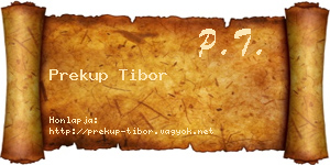 Prekup Tibor névjegykártya